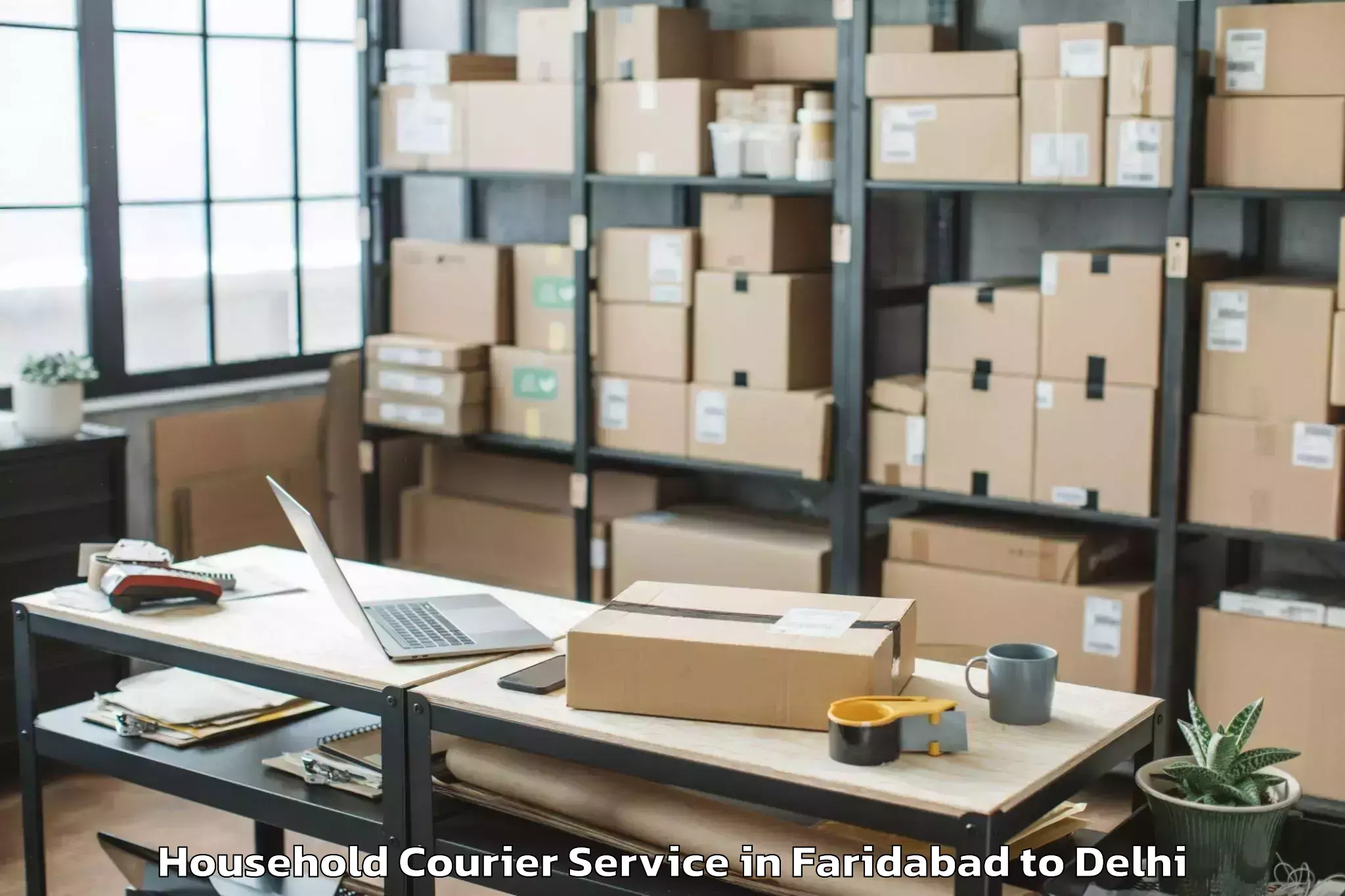 Book Faridabad to Dlf Avenue Mall Household Courier Online